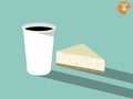 Beautiful vector design of coffee and cheese cake