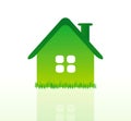 Beautiful vector ecology green house Royalty Free Stock Photo