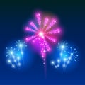 Beautiful Vector Fireworks Royalty Free Stock Photo