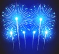 Beautiful Vector Fireworks Royalty Free Stock Photo