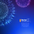 Beautiful Vector Fireworks Royalty Free Stock Photo