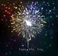 Beautiful Vector Fireworks Royalty Free Stock Photo