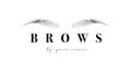 Beautiful vector hand drawing eyebrows for the logo of the master on the eyebrows. Business card template. Royalty Free Stock Photo