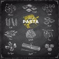 Beautiful vector hand drawn pasta Illustration.