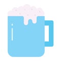 A beautiful vector icon of beer mug, beer foam in modern style Royalty Free Stock Photo
