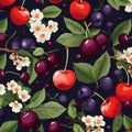 beautiful vector illustration featuring a fruit collage