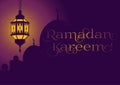 Beautiful vector illustration with lantern fanus for the muslim feast of the holy month of Ramadan.