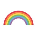 Beautiful vector illustration of a rainbow on a white background Royalty Free Stock Photo