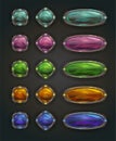 Beautiful vector magic shiny stone buttons