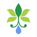 Beautiful Vector save plants for water logo