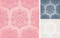 Beautiful vector seamless damask pattern. Royalty Free Stock Photo