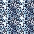 Watercolor leopard jaguar texture vector pattern Royalty Free Stock Photo