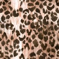 Watercolor leopard jaguar texture vector pattern Royalty Free Stock Photo