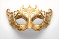 Beautiful Venetian mask on white background - Ai Generated