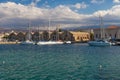 Beautiful venetian port of Chania, Crete island, Greece