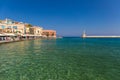 Beautiful venetian port of Chania, Crete island, Greece