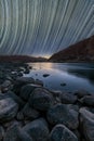 A beautiful vertical night sky landscape on the Orange River Royalty Free Stock Photo