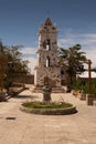 Beautiful vertical picture of an antique building of Plaza de San Pedro de Atacama in San Chile Royalty Free Stock Photo