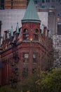 Beautiful vertical view of the Gooderham Building in Toronto