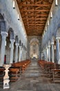 Beautiful vertical view of the interior of the cathedral in Caserta