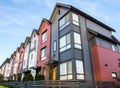 Beautiful and very modern townhouses. New development on real estate market. Royalty Free Stock Photo