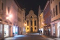 Beautiful vibrant multicolored downtown picture of street in Fussen, Bayern, Bavaria, Germany