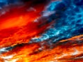 Beautiful Vibrant Sunset Sky. Dramatic bright sunset clouds. Colorful sky with clouds background
