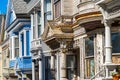 Beautiful victorian homes in San Francisco, California Royalty Free Stock Photo