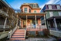 Beautiful victorian houses in Cape May, New Jersey Royalty Free Stock Photo