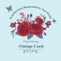 Beautiful Victorian Roses in Vintage Style for