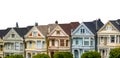 Isolated Victorian Terrace Houses Royalty Free Stock Photo