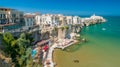 The beautiful Vieste on a sunny summer day. Gargano, Puglia Apulia, southern Italy. Royalty Free Stock Photo