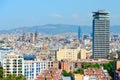 Beautiful view from above of Barcelona, Spain Royalty Free Stock Photo