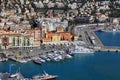 Beautiful view above Port of Nice on French Riviera, France Royalty Free Stock Photo