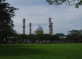 Beautiful view of Achmad Bakrie mosque in Kisaran, North Sumatera, Indonesia Royalty Free Stock Photo