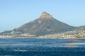 Beautiful view of the affluent towns of Camps Bay and Clifton Beach, both parts of Cape Town