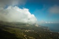 The beautiful view of AI-Petri mountain. the mountains and the sea of Crimea. Mountain and sea landscape