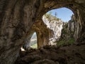 Beautiful view of the Aitzulo Cave captured on a sunny day in Onati, Spain Royalty Free Stock Photo