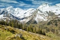 Beautiful view of Alps mountains. Spring in National Park Hohe Tauern, Austria. Royalty Free Stock Photo