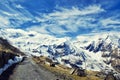 Beautiful view of Alps mountains. Spring in National Park Hohe Tauern, Austria.