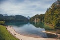 Beautiful view of Alpsee, with scenic mountain landscape near Fussen, Bavaria, Germany Royalty Free Stock Photo