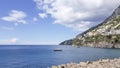 Beautiful view of Amalfi Marina Coppola port in the province of Salerno, the region of Campania, Amalfi Coast, Costiera Amalfitana