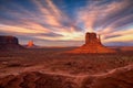 Sunset view at Monument Valley, Arizona, USA Royalty Free Stock Photo