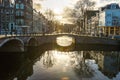 Amsterdam canals, bridges and houses