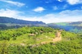 Beautiful view of the ancient fortress Tsarevets in the mountains, in Veliko Tirnovo, Bulgaria Royalty Free Stock Photo