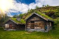 Beautiful view on ancient scandinavian village and