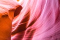 Beautiful view of Antelope Canyon sandstone formations in famous Navajo Tribal national park near Page, Arizona, USA Royalty Free Stock Photo