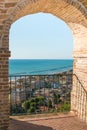 Beautiful view from the arch of Grottammare Royalty Free Stock Photo