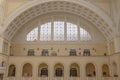 Beautiful view of architectural details of inner yard of the main university building of Debrecen