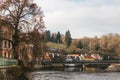 Beautiful view of the architecture in Cesky Krumlov in the Czech Republic. Royalty Free Stock Photo